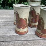 Coffee/herbal tea/orangeade stoneware service from Blanot pottery