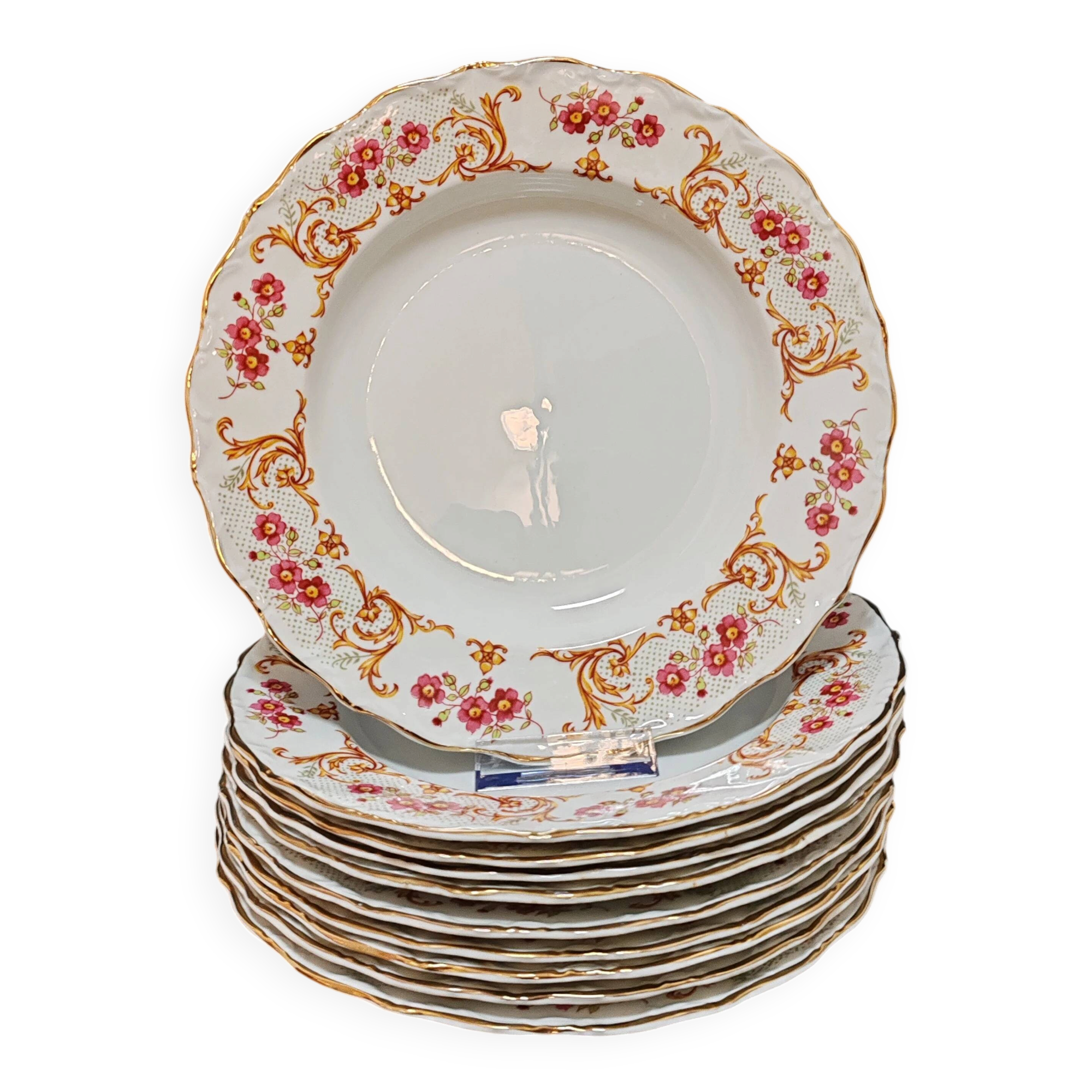 Deep porcelain plates from Digoin
