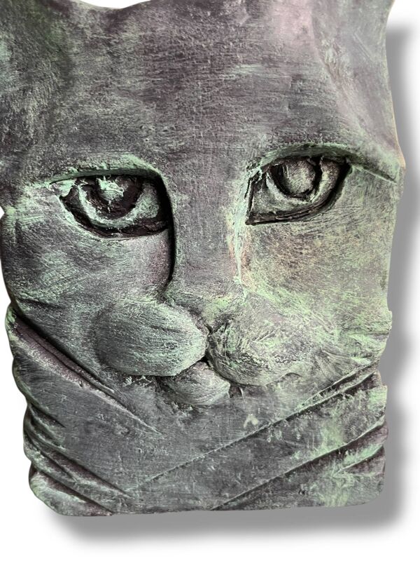 Chat Sculpture moderniste terre cuite