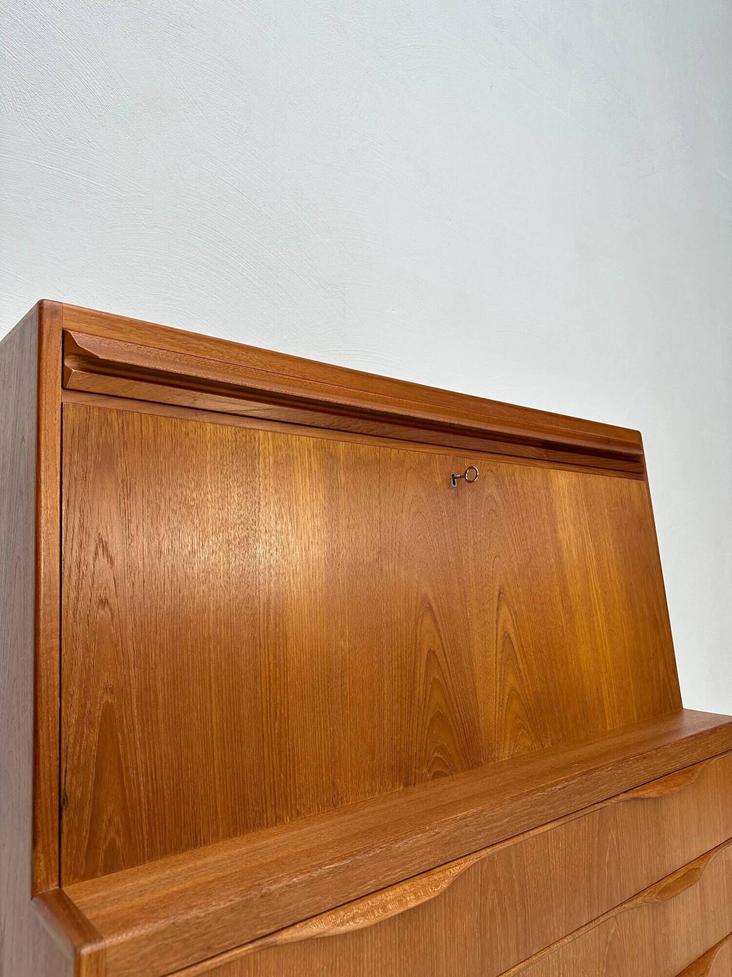 1960s Vintage Danish Teak Secretary by Erling Torvits for Klim Møbelfabrik