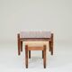Scandinavian stool yellow mellow chocolate brown granola Set of 2