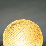 Vintage ceramic table lamp with a space age or bold look, fat lava ceramic from the 1960s.