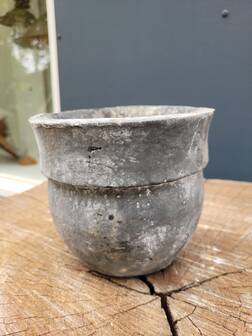 Cast iron flower pot grey planter