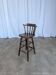 Vintage Carved Wood Bar Chair: 1970s Farmhouse High Stool