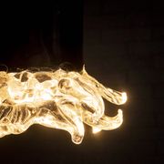 Vintage Leucos pendant lamp made of Murano glass.
