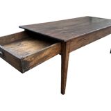 Oak farm table with 2 drawers 19'S