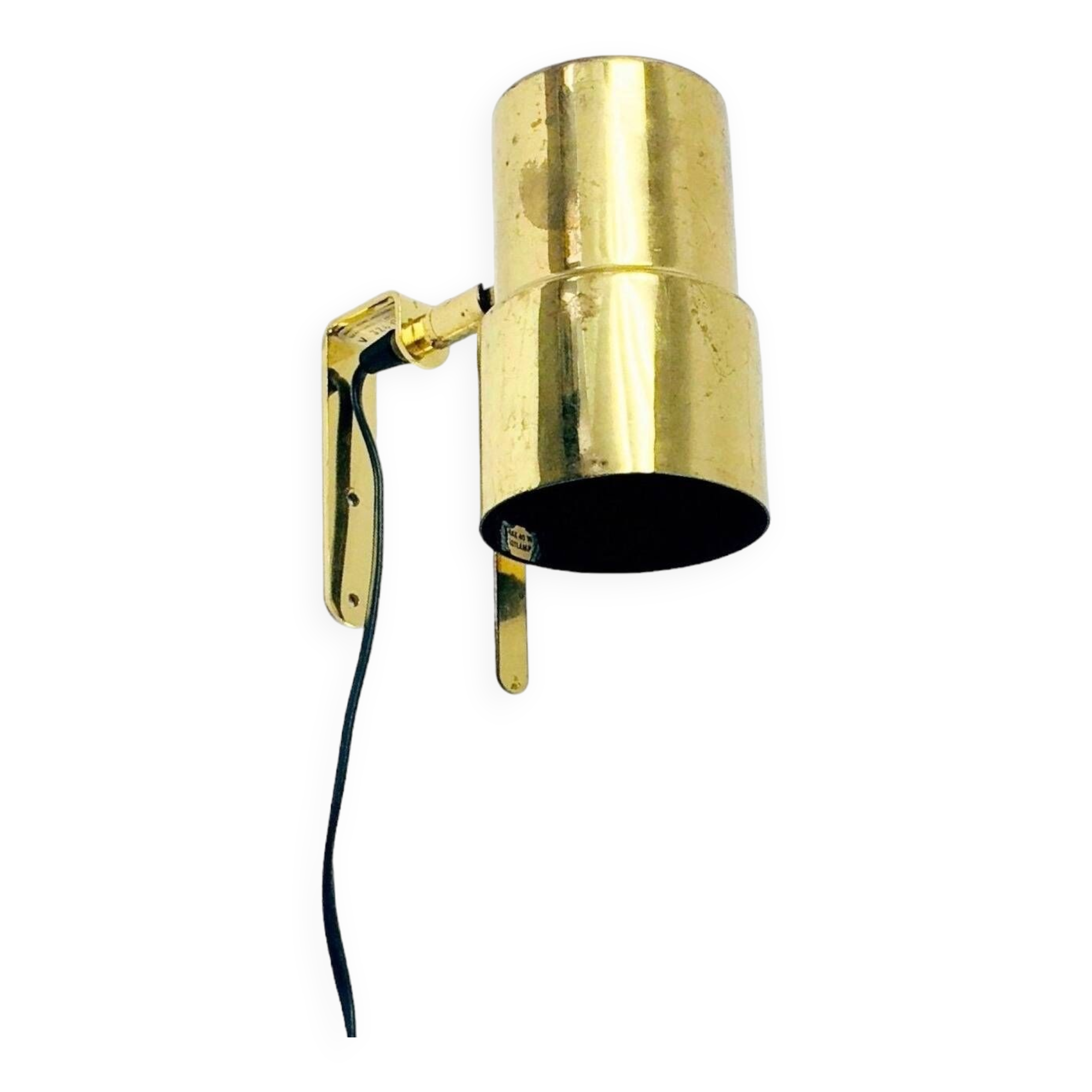 Scandinavian Brass V 324 Wall Light/Sconce by Hans Agne Jakobsson, Sweden, 1960s