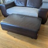 Roche Bobois leather sofa + removable chaise longue