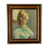 Tableau portrait de femme huile sur toile