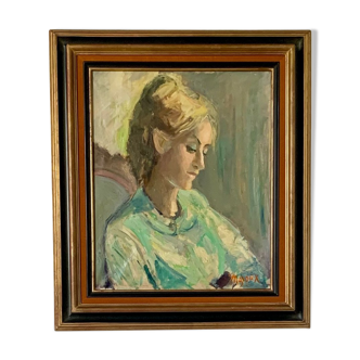 Painting Portrait of a woman oil on canvas