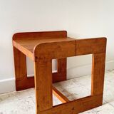 Geometric coffee table wood vintage honey