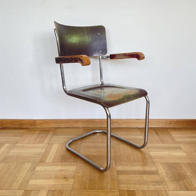 Functionalist - Bauhaus (arm)chair by Vichr, Czechoslovakia
