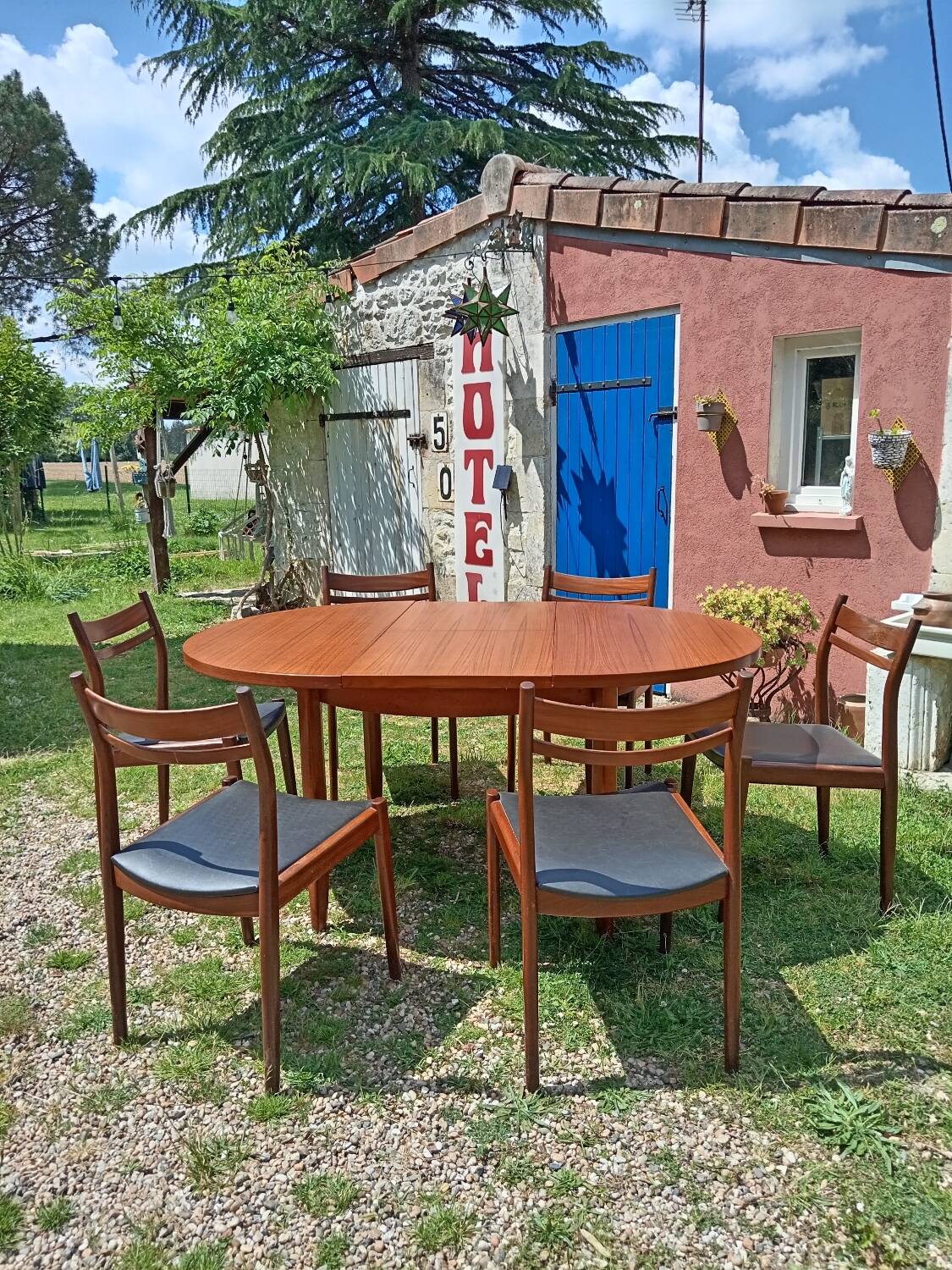 Vintage teak table and chairs