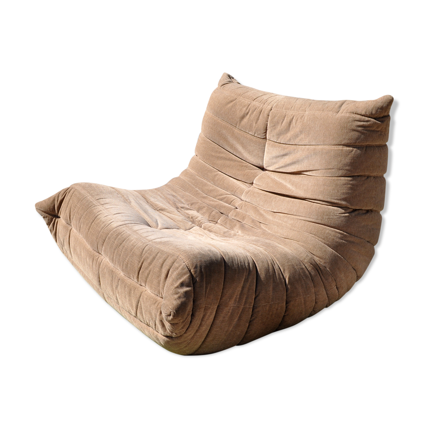 Michel Ducaroy "Togo" taupe velvet heater for Roset 70's Line