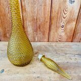 Italian carafe Empoli amber from the 70s