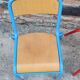 Set of three vintage children's school chairs