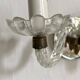 2-light murano glass and mirror wall light