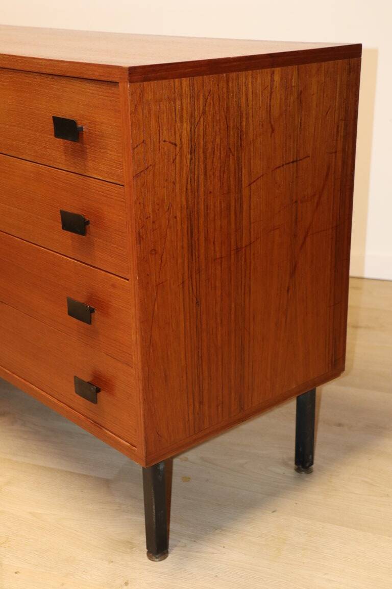 Vintage sideboard in wood and metal, 1960s