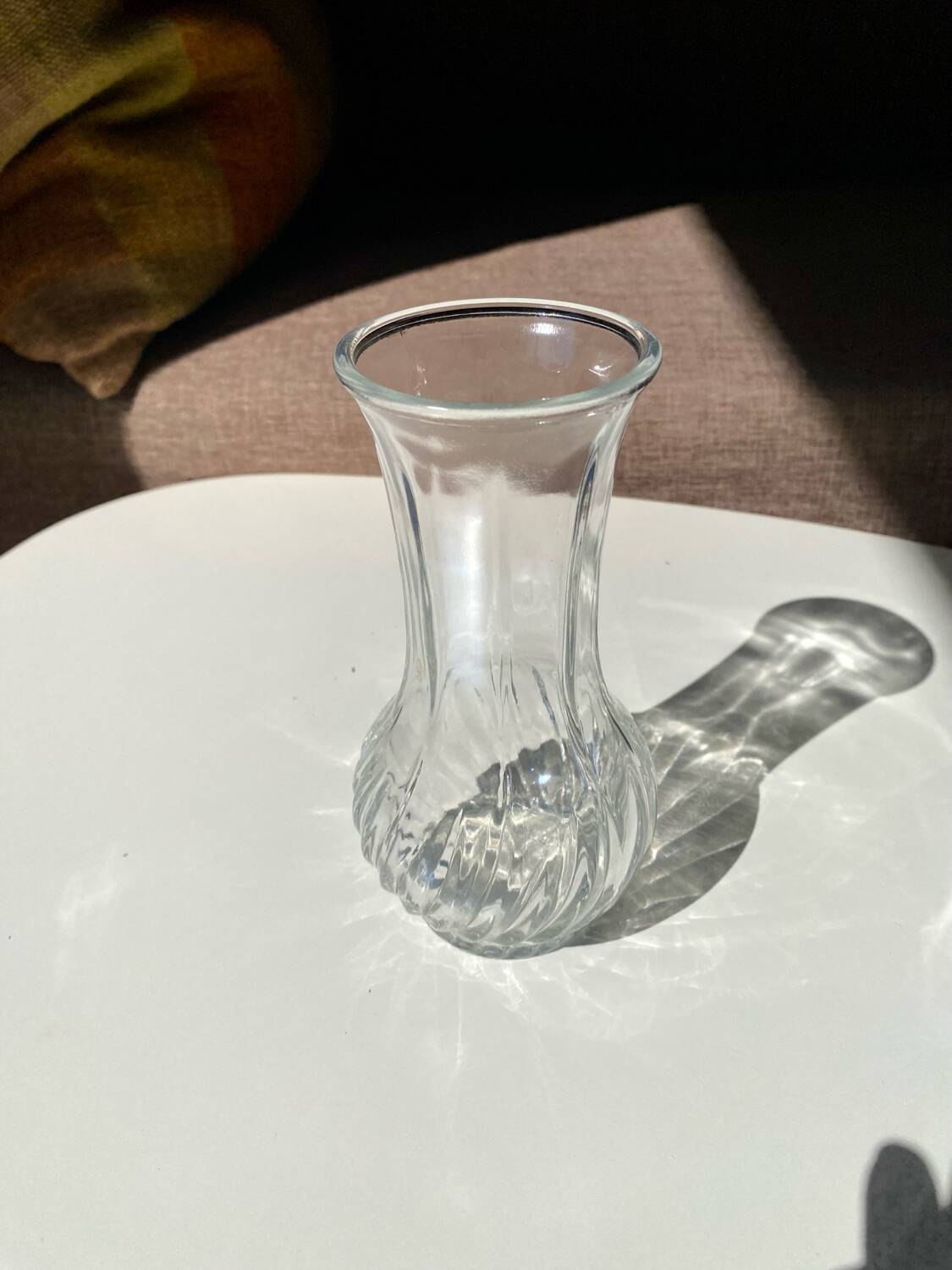 Small transparent vase