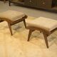 Fauteuil scandinave et deux ottomans 1960’s