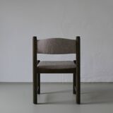 4 green carved wooden chairs | Scandinavia | 1960s