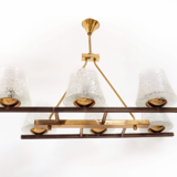 6 glass chandelier