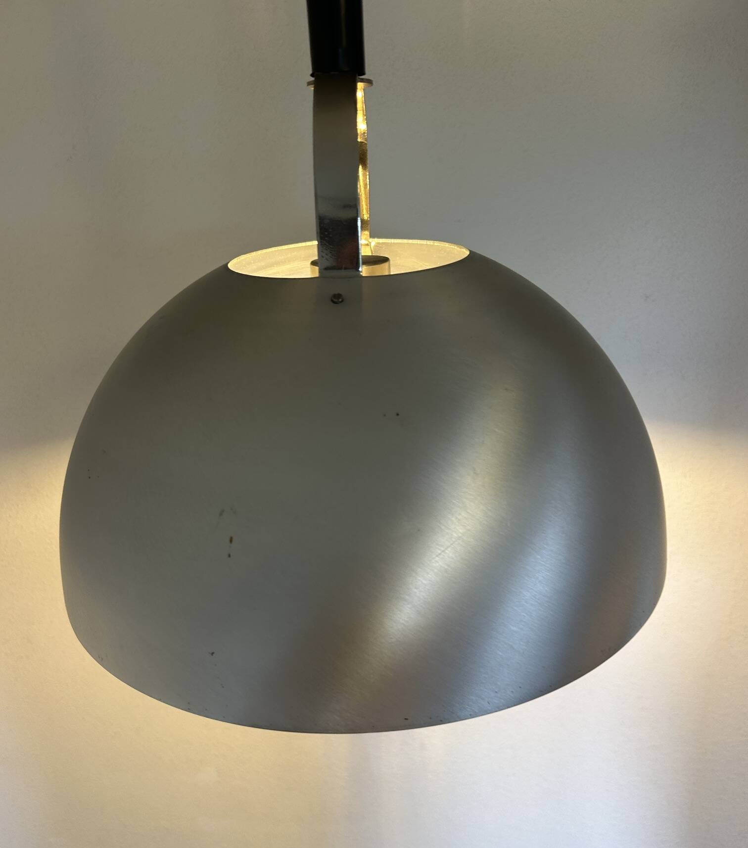 brushed metal chandelier up and down 1970