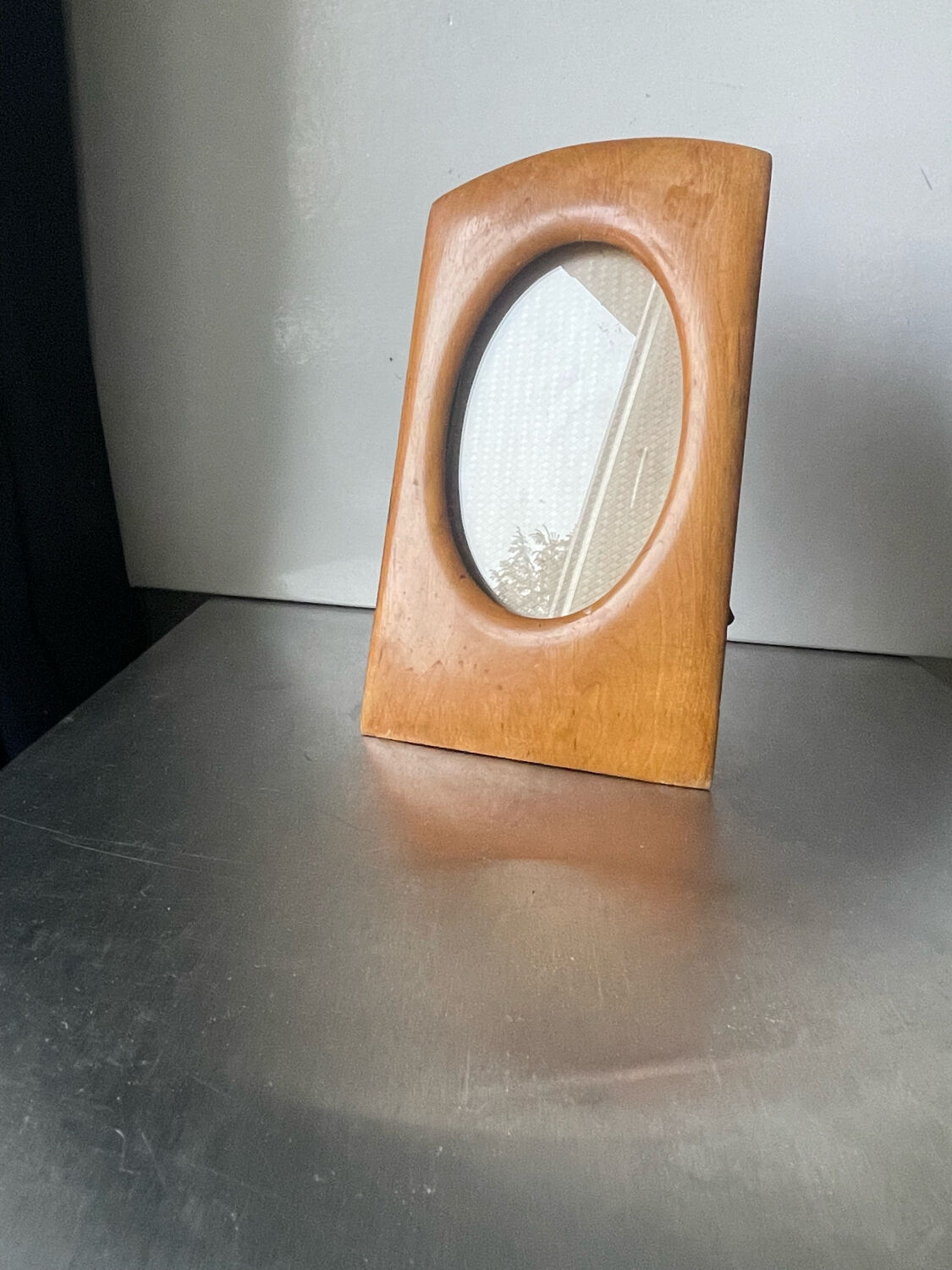 Antique  art nouveau birch wooden frame measurements 22 cm x 13 cm