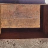 Old open bass drum made of vintage industrial fir wood