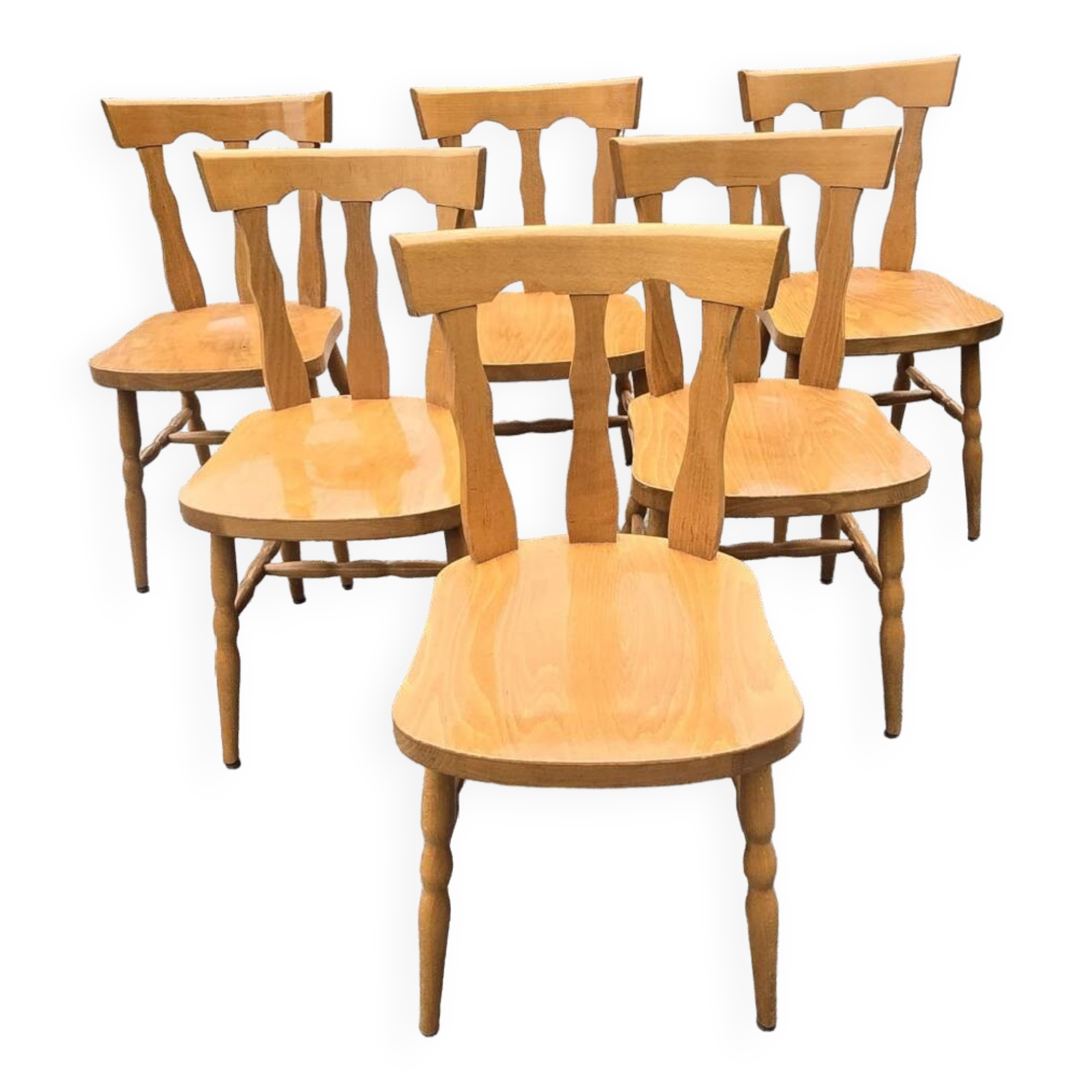 Baumann serie de six chaises de bistrot