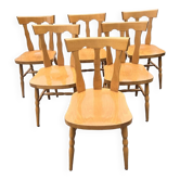 Baumann serie de six chaises de bistrot