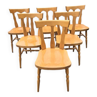 Baumann series of six bistro chairs