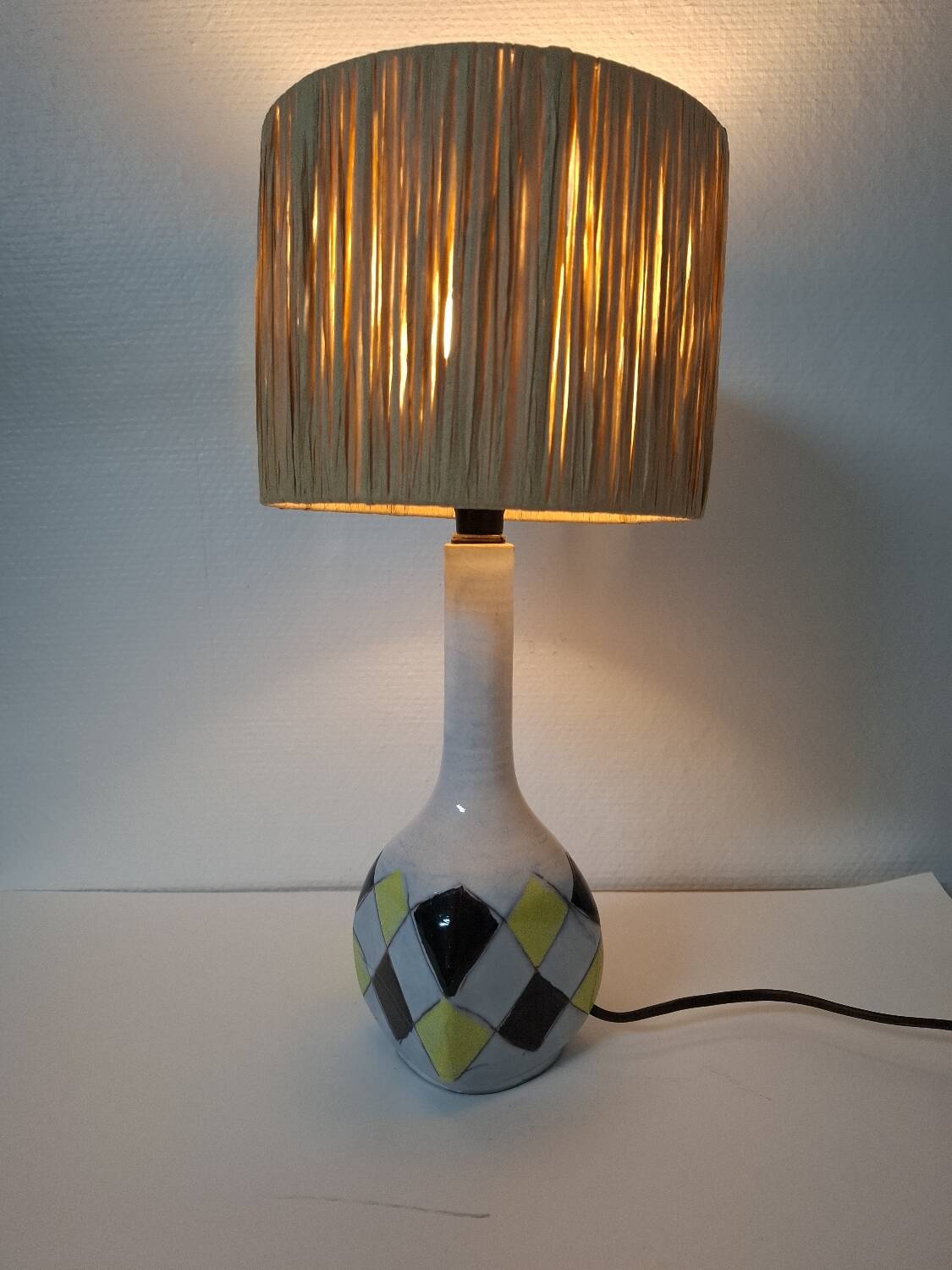 Lampe en céramique années 50