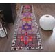 Vintage Turkish Hand-Knotted Wool Cotton Brown Runner 81x347