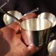 12 mini pans in silver metal