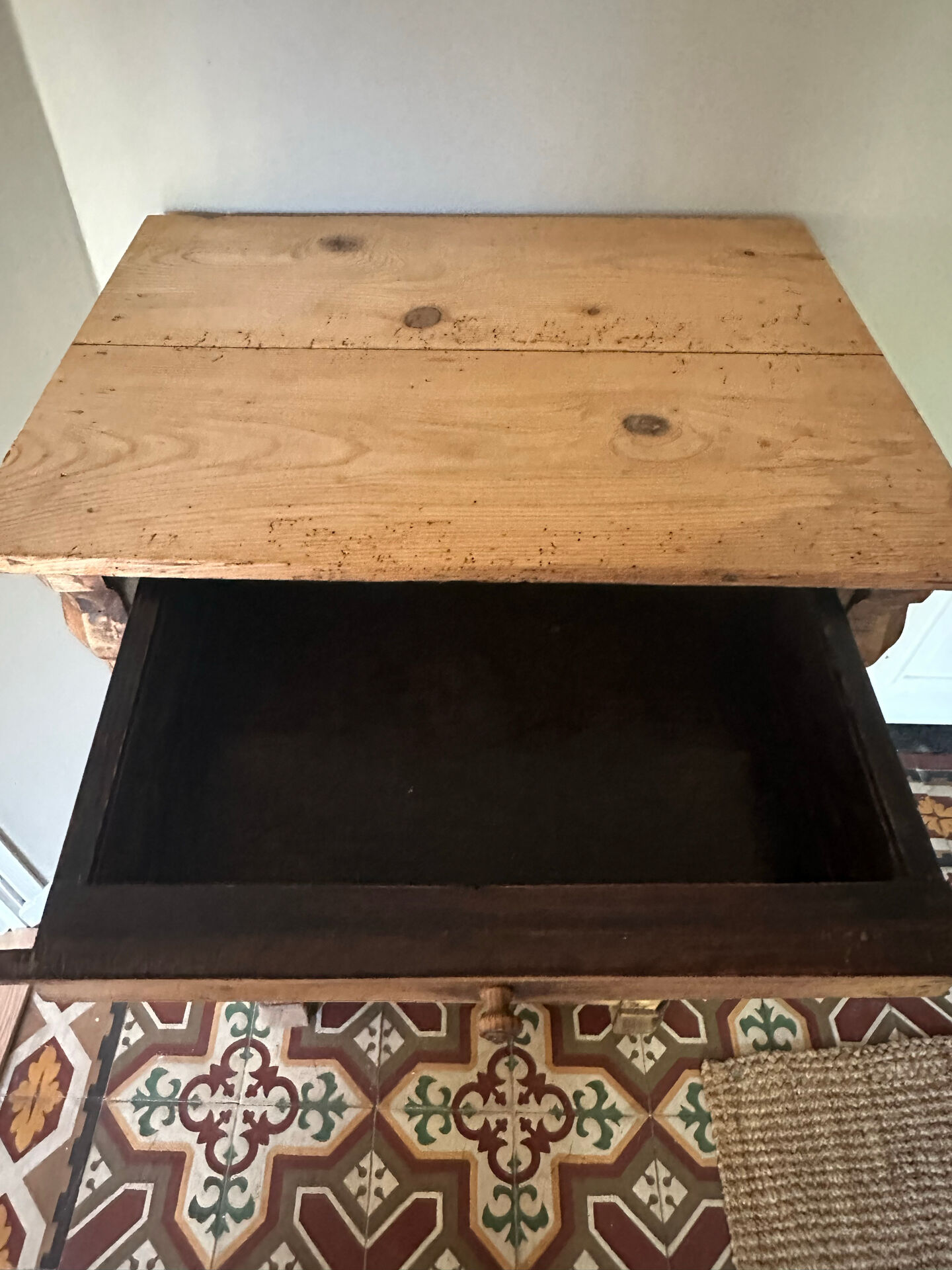 Raw wood sideboard