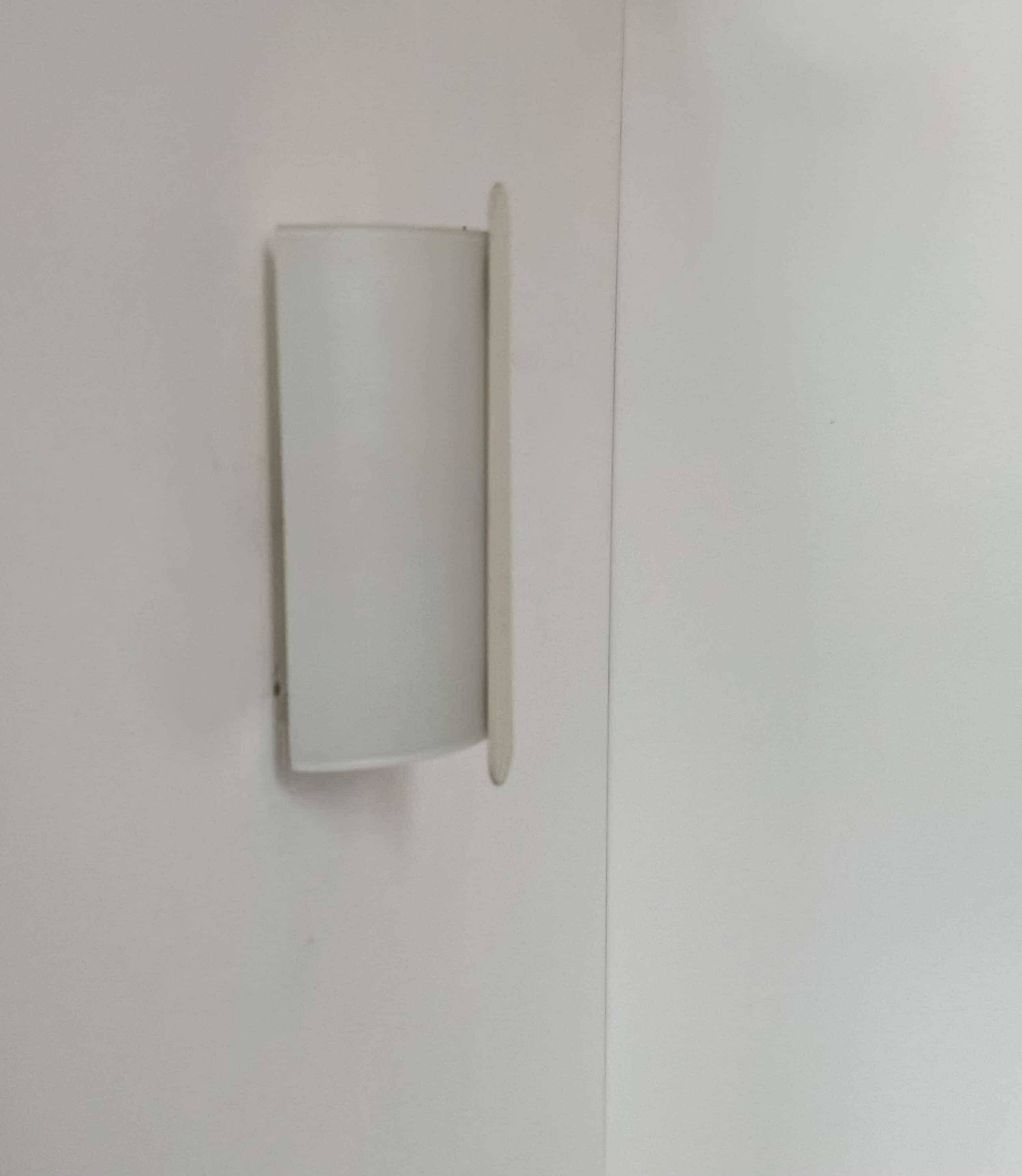 Vintage opaline glass wall light, Delmas France 1970