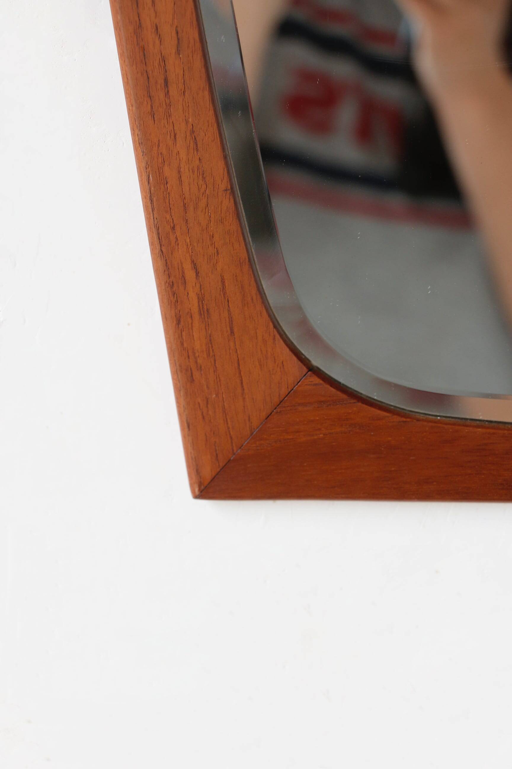 Vintage teak mirror – Aksel Kjersgaard – Danish design 1960