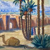 Tableau orientaliste S Monvoisin