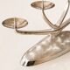 Elegant modernist WMF Ikora chandelier with 4 lights in silver-plated metal.