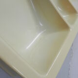 Vintage Plastic Bathroom Wall Shelf with Mirror