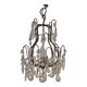 brass cage chandelier with crystal tassels