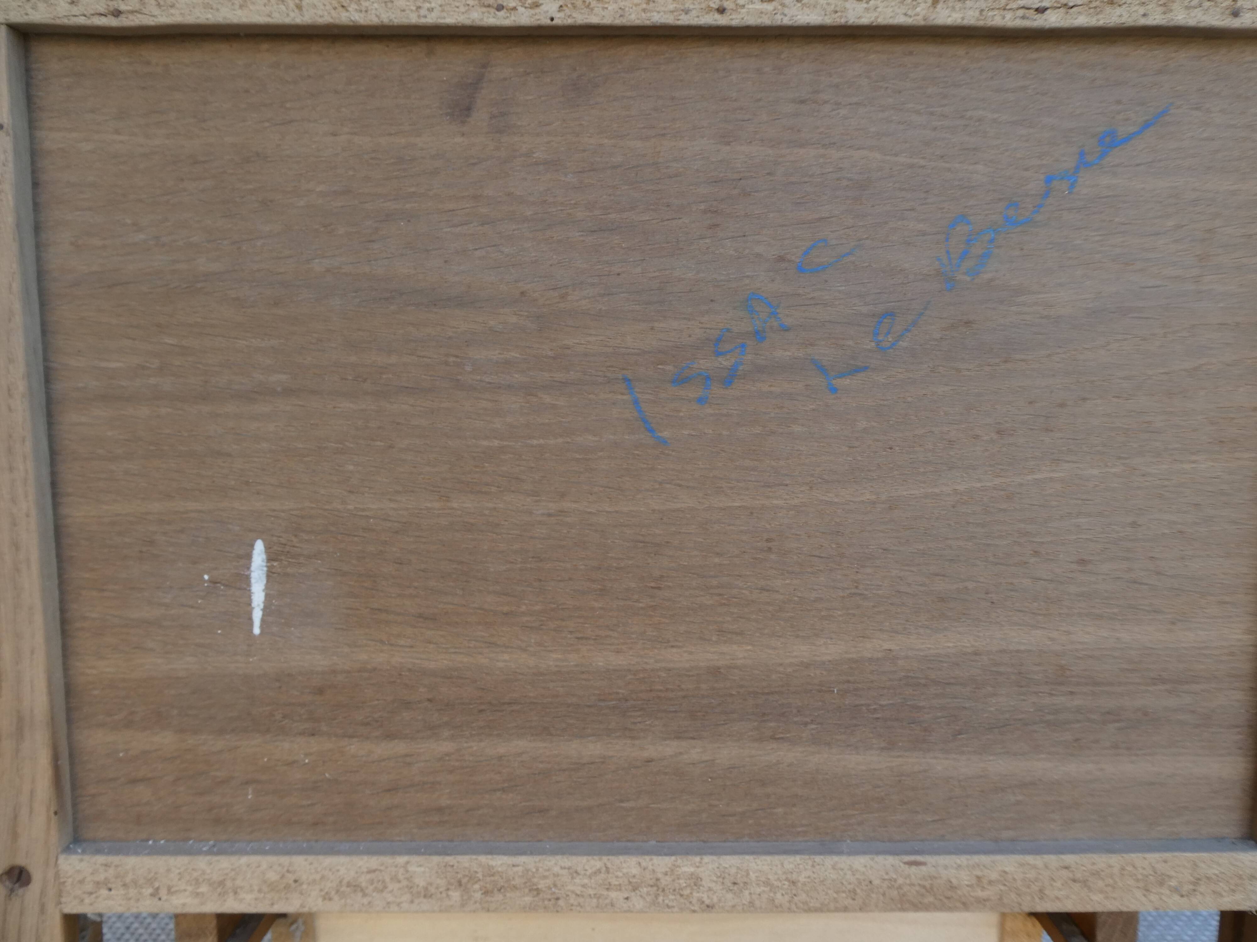 Bedside compass feet in light wood, 60s