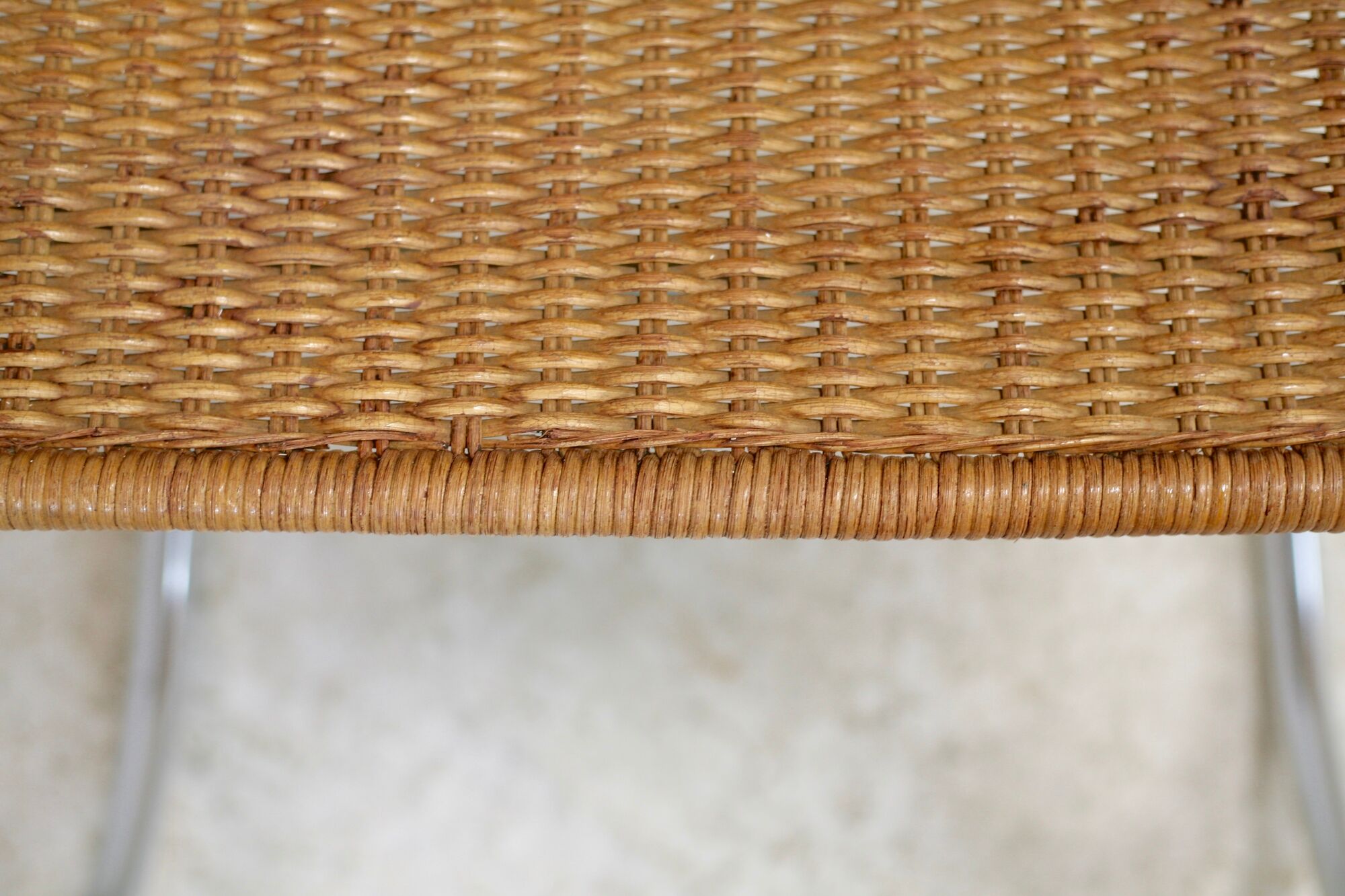 MR20 armchair, tubular chromed steel and rattan, Mies van der Rohe, circa 1960