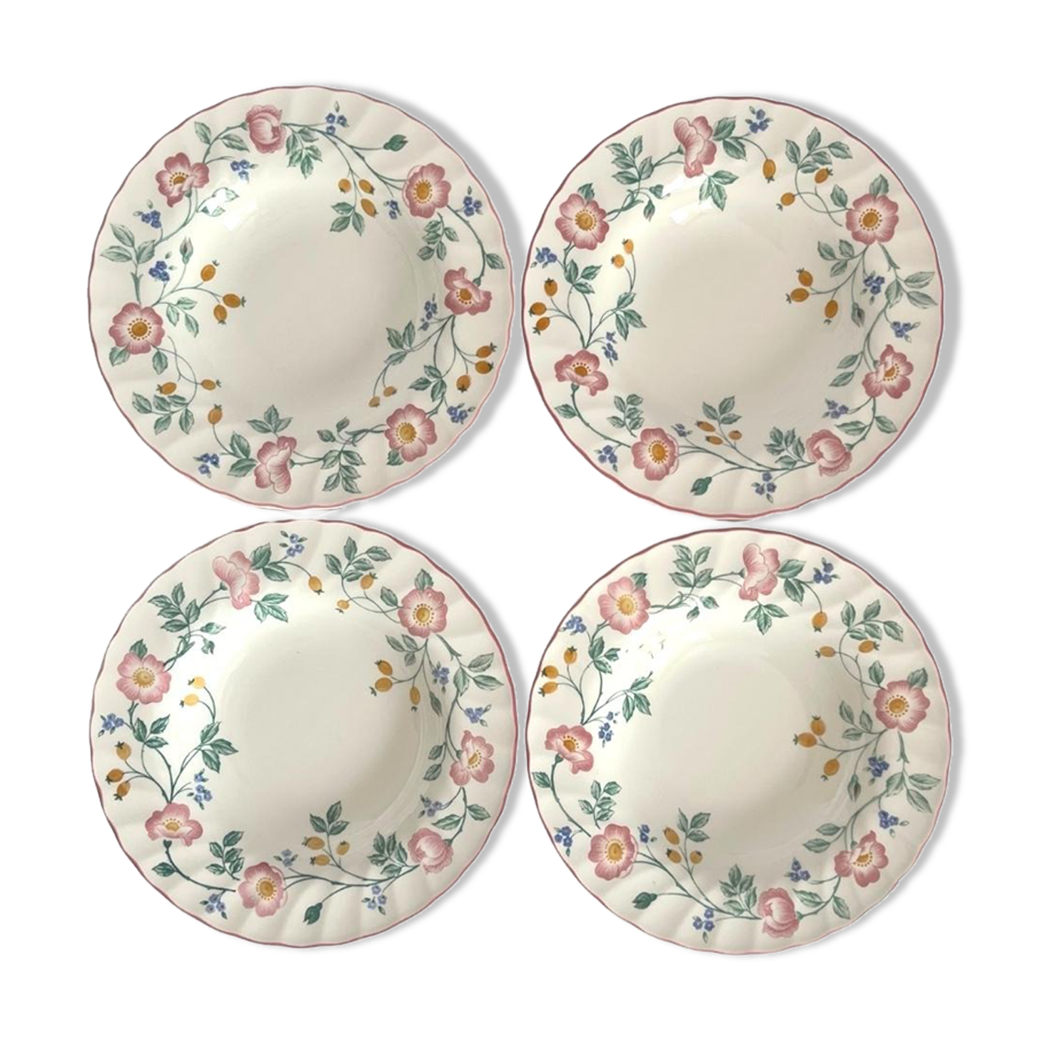 4 English Hollow Plates The Chartwell Collection Churchill England