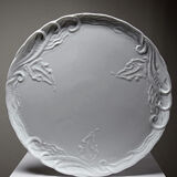 Vintage/antique large pie dish fine white Limoges porcelain.