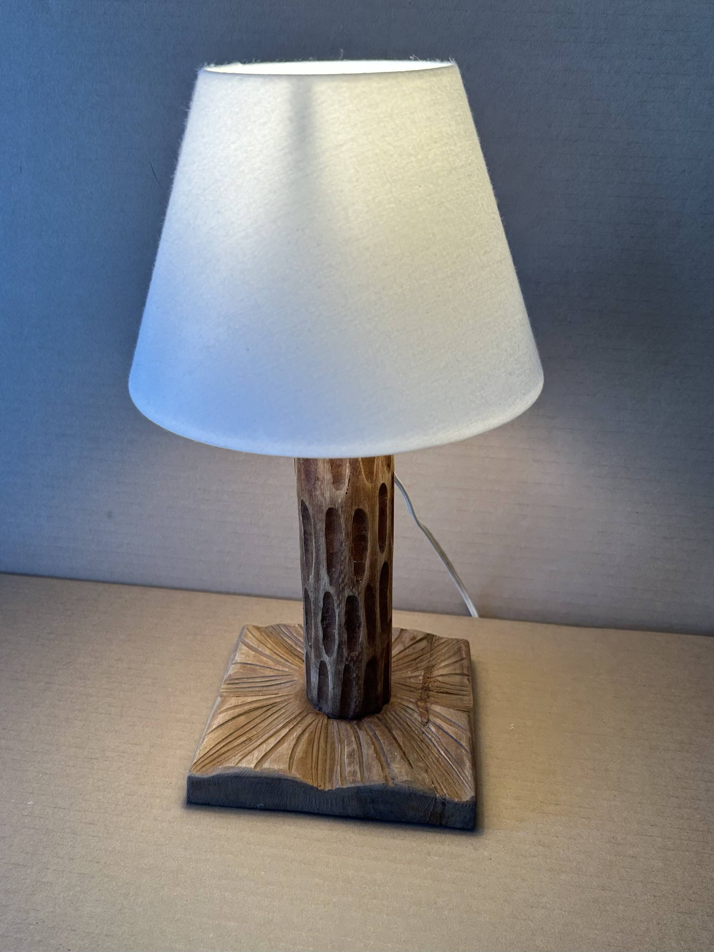 Vintage wooden table lamp