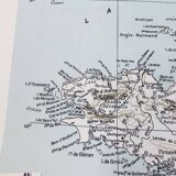 Carte de la France vintage de 1950