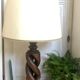 Lampe en bois vintage 47cm