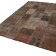 Tapis turc vintage noué à la main 204 cm x 299 cm tapis patchwork marron